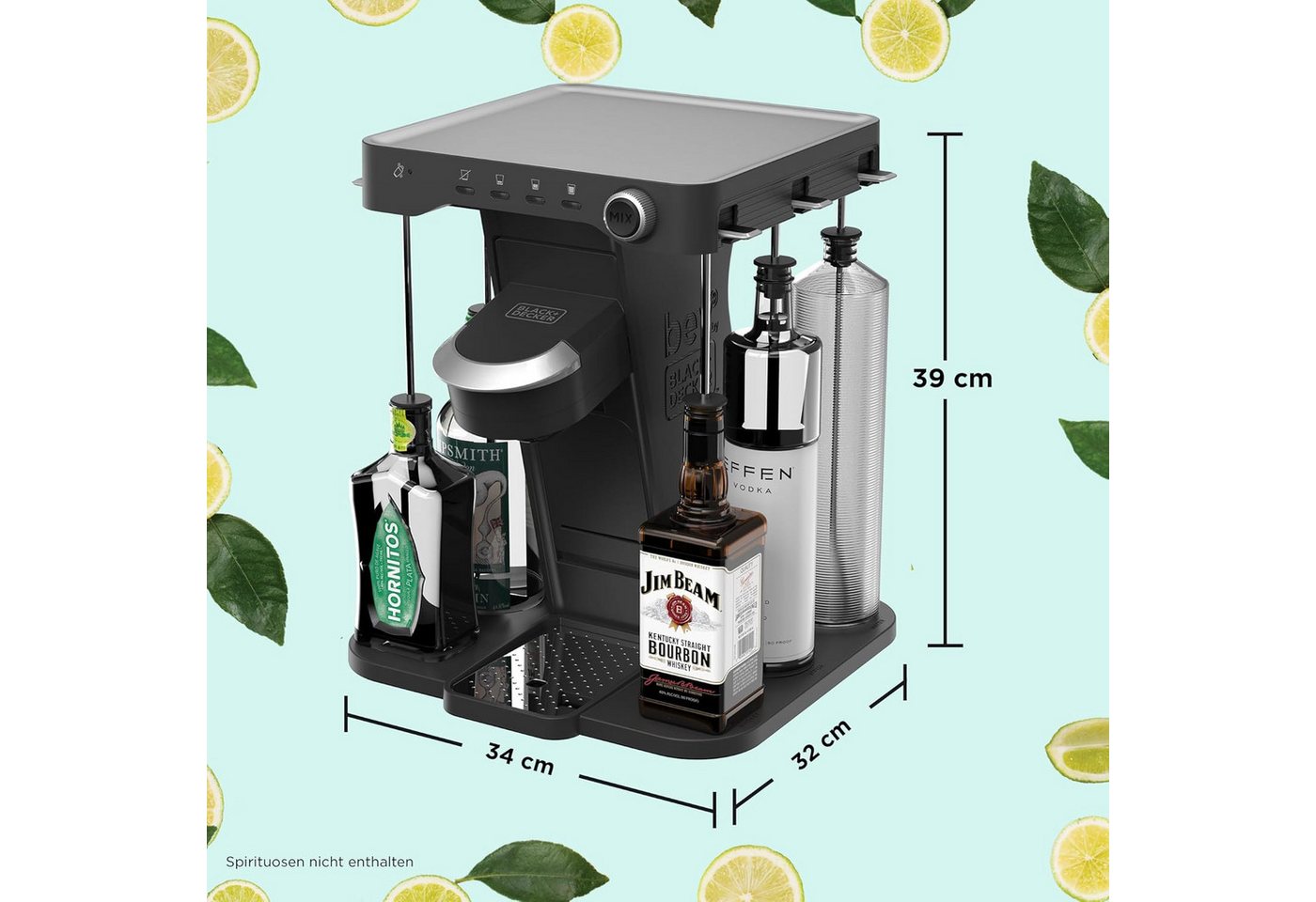 Black + Decker Cocktail Shaker Cocktail-Maschine individ. Cocktails auf Knopfdruck für 5 Spirituosen, (1-tlg) – Bild 2 von 5