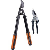 BLACK & DECKER Werkzeugsatz Ambossschere + Baumschere, 2-teilig