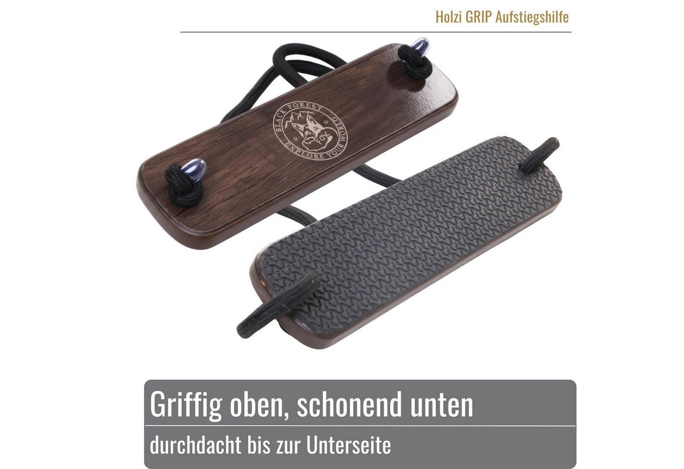 BLACK FOREST FOX Einhängetritt HOLZI GRIP Trittleiter Aufstelldach VW California Marco Polo Braun, (1-St), rutschhemmend – Bild 5 von 5