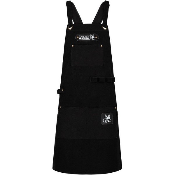 BLACK FOREST FOX Grillschürze Canvas Arbeitsschürze, Grillschürze BBQ Kochschürze Art & Comfort in, COMFORT Schwarz