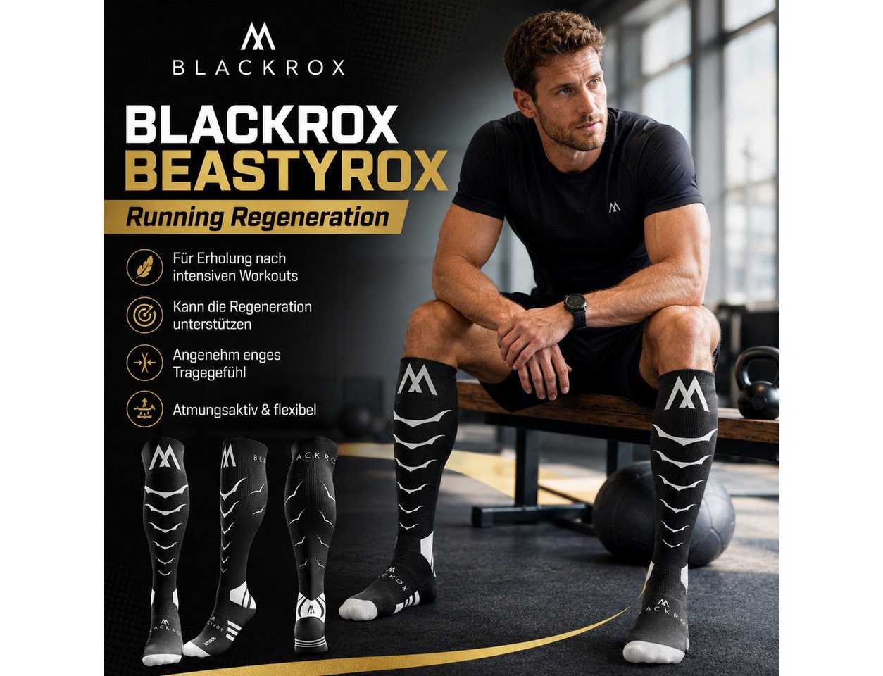 BLACKROX Kompressionsstrümpfe [Vergleichssieger 2026] Beastyrox, Gr. S-XL, Damen und Herren – Bild 4 von 5