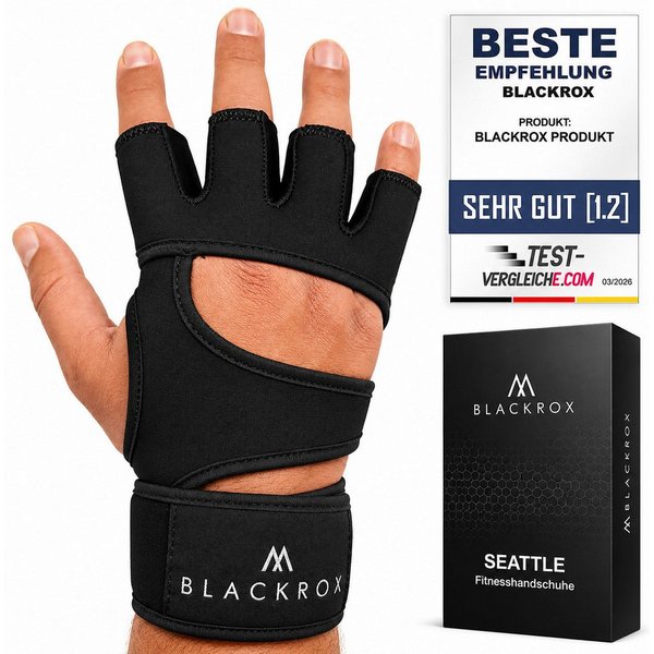 BLACKROX Trainingshandschuhe [Vergleichssieger 2026] Fitnesshandschuhe, Gr. S-XL, Damen & Herren
