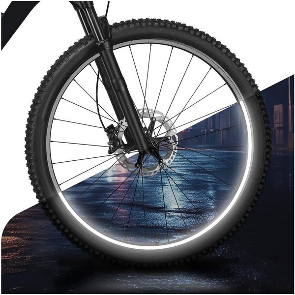 Blackshell Reflektor-Aufkleber Reflektierende Aufkleber für die Fahrradfelge passend für 26-29 Zoll