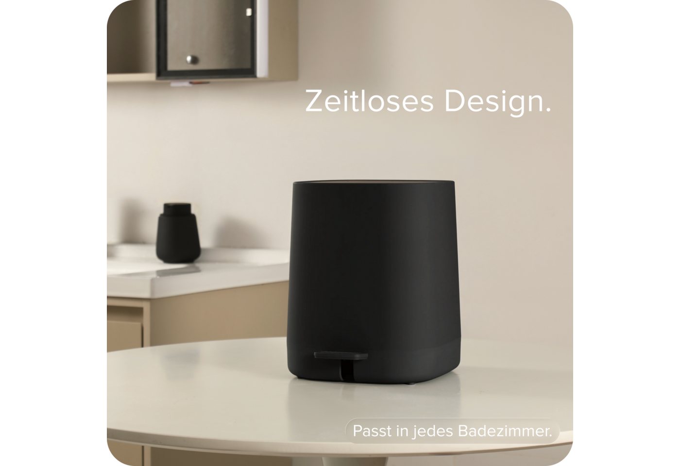 blackswedenhome. Mülleimer Bad Mülleimer - 5L mit Softclose-Deckel und Soft Touch Oberfläche, Soft Close Deckel, Soft Touch Oberfläche – Bild 4 von 5