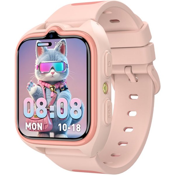 blackview 4G-Uhr mit Anruffunktion,Wasserdicht, SOS,LBS+WiFi+GPS-Tracker Kinder Smartwatch (4,7 cm/1,75 Zoll, IOS/Android), Taschenlampe, 4G LTE, Schulmodus, Te