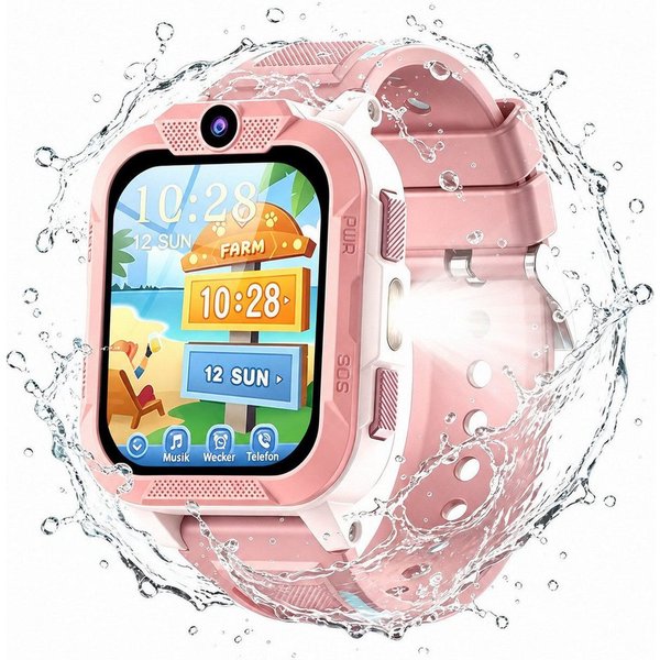 blackview Kinderuhr 2026 mit GPS und Telefon, Kamera-Funktion, Videoanruf Smartwatch, 1,85", GPS+LBS+WiFi, IP68, Knips-Freunde, Perfekte Geschenk für Kinder