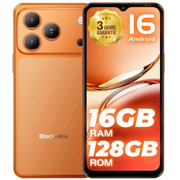 blackview WAVE 7C 6,56-Zoll HD+ IPS Handy Ohne Vertrag,16GB+128GB/2TB Android 16 Smartphone (6,56 Zoll, 128 GB Speicherplatz, 32 MP Kamera, 5000mAh Simlockfreie