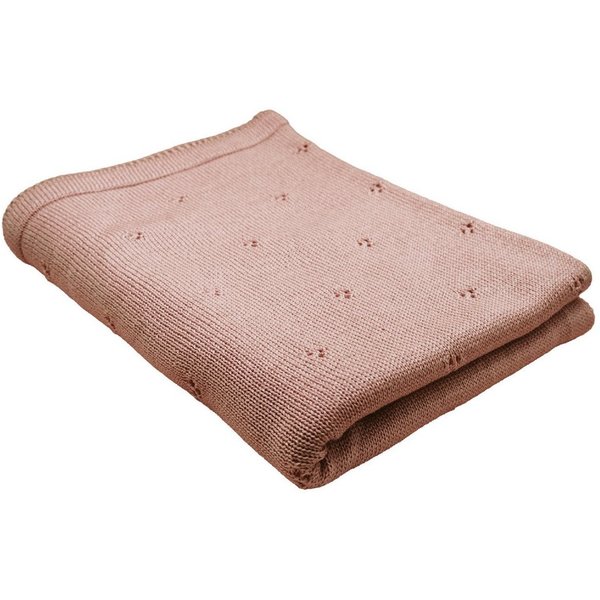 Babydecke Merinowolle Strick 75×100 cm, Blätterschming, Decke für Kinderwagen, Schlafdecke, Geschenk zur Geburt & Taufe