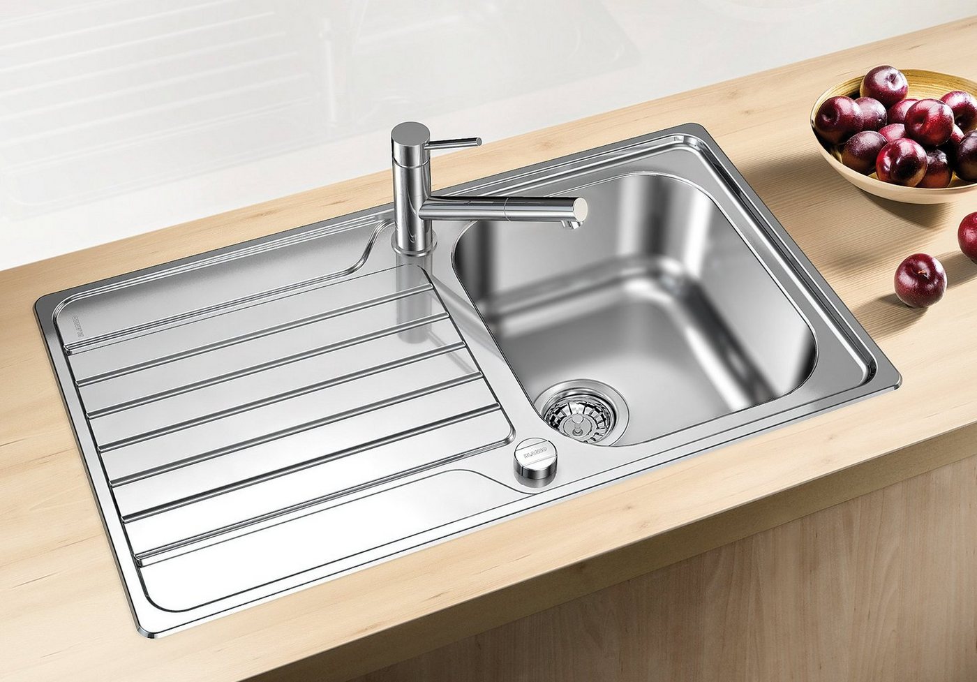 Blanco Edelstahlspüle DINAS 45 S, eckig, 50/86 cm, (1 St), zum wechselseitigen Einbau geeignet – Bild 2 von 5