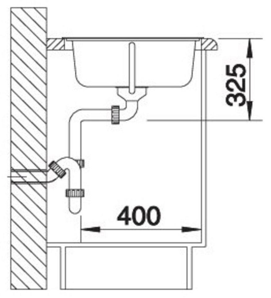 Blanco Edelstahlspüle TIPO 45 S, eckig, 50/86 cm, (1 St), zum wechselseitigen Einbau geeignet – Bild 4 von 5