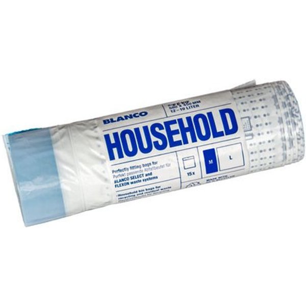 Blanco Einbaumülleimer Haushaltsmüllbeutel M (15-19 Liter Eimer), 50% recycelter Kunststoff