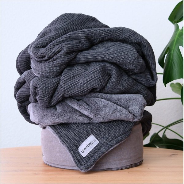 Wohndecke Premium Kuscheldecke mit Baumwollstrick, blanketino, extra voluminös