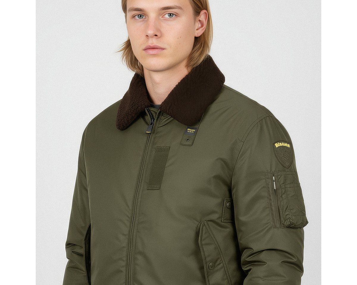 Blauer Bomberjacke Marshall Herren Übergangsjacke, Sweatjacke, Sportjacke, Windjacke, Jacket – Bild 5 von 5