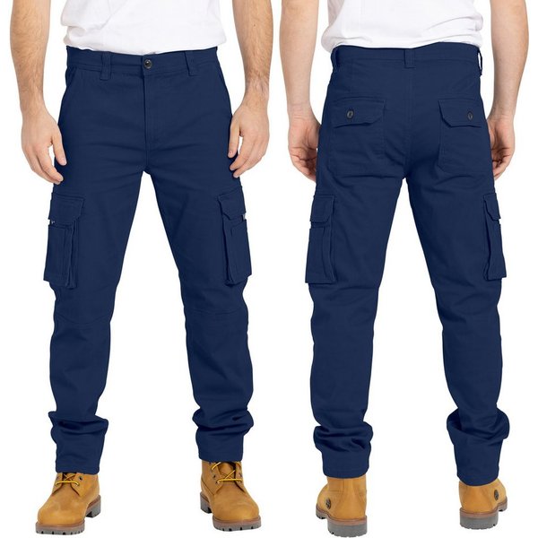 BlauerHafen Cargohose Herren Cargo Hose Arbeitshose Schwerlast Tactical mit 12 Taschen Chino