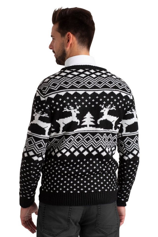 BlauerHafen Weihnachtspullover Herren Weihnachts Pullover lange Ärmel Knit Rundhals Christmas Jumper – Bild 2 von 5