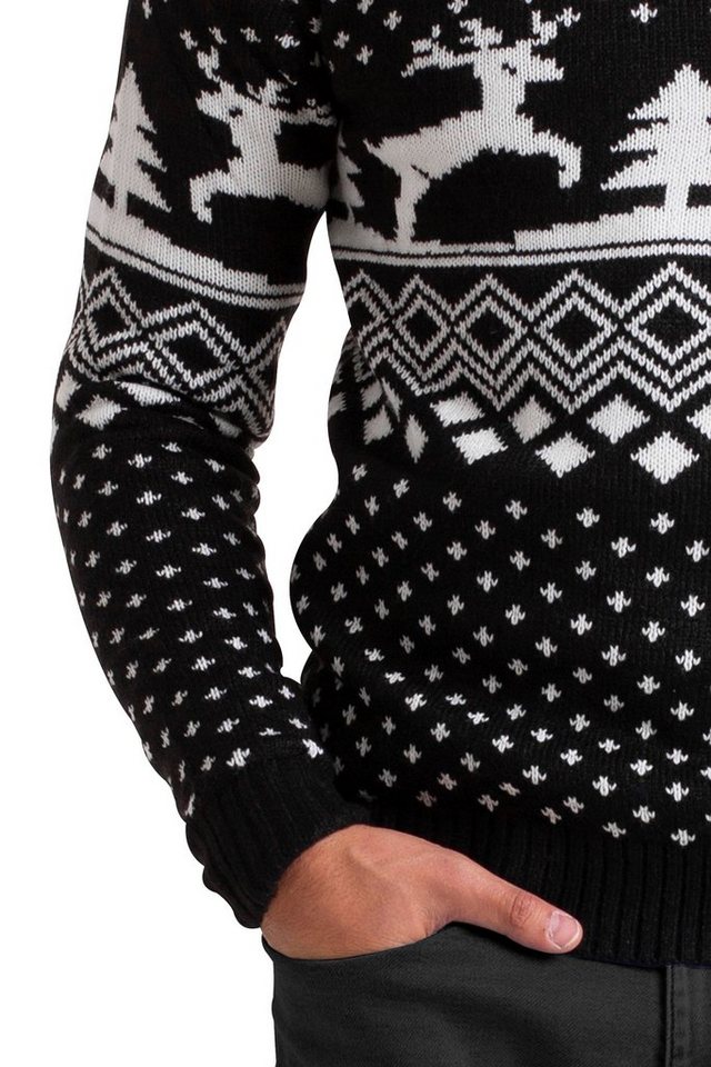 BlauerHafen Weihnachtspullover Herren Weihnachts Pullover lange Ärmel Knit Rundhals Christmas Jumper – Bild 4 von 5