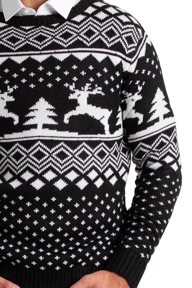 BlauerHafen Weihnachtspullover Herren Weihnachts Pullover lange Ärmel Knit Rundhals Christmas Jumper – Bild 5 von 5