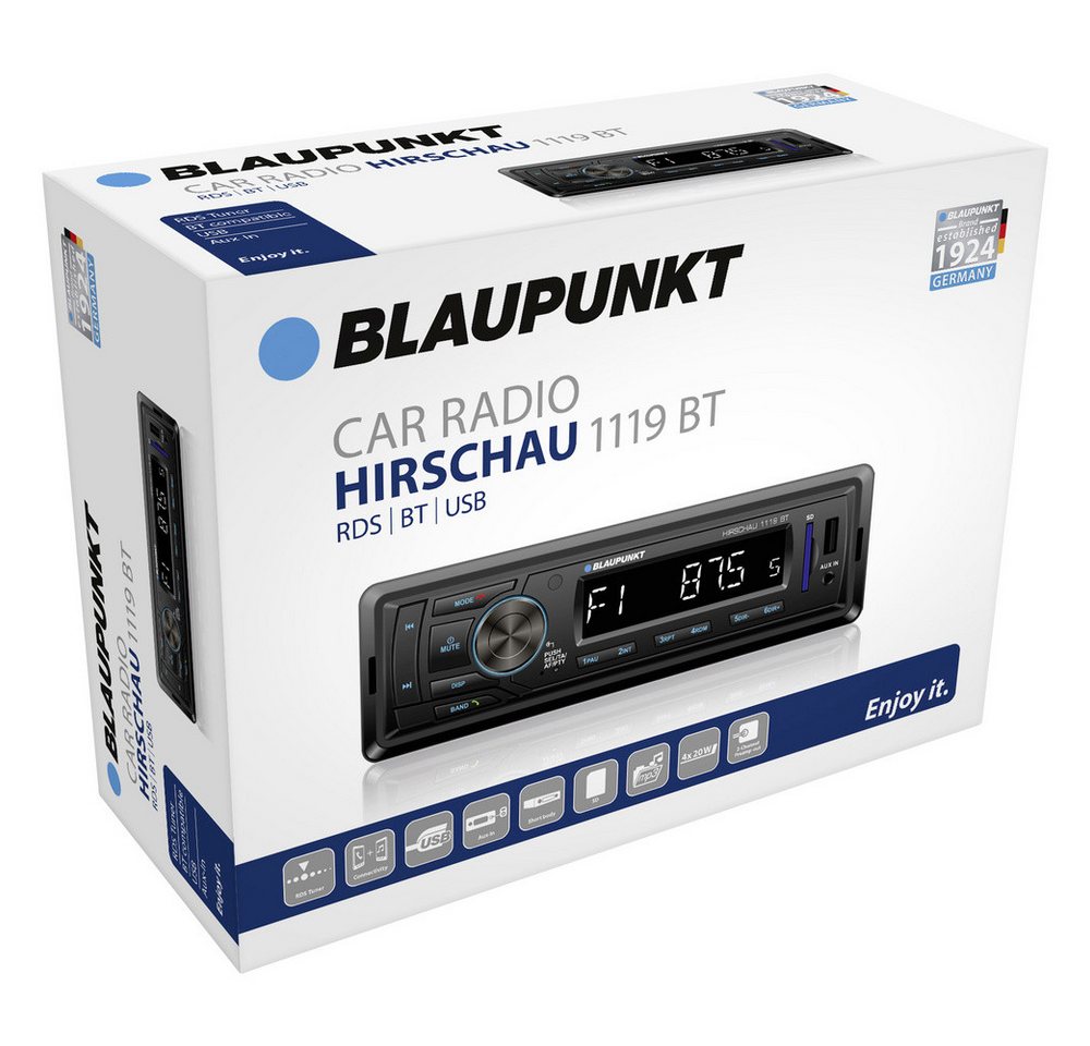 Blaupunkt Blaupunkt HIRSCHAU 1119BT Autoradio Bluetooth®-Freisprecheinrichtung Autoradio – Bild 5 von 5
