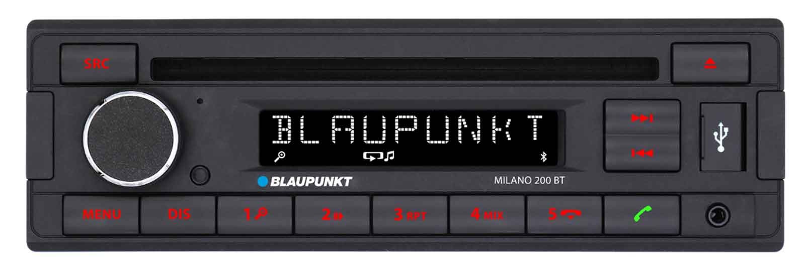 Blaupunkt Milano 200 BT CD/MP3-Autoradio Bluetooth USB AUX-IN