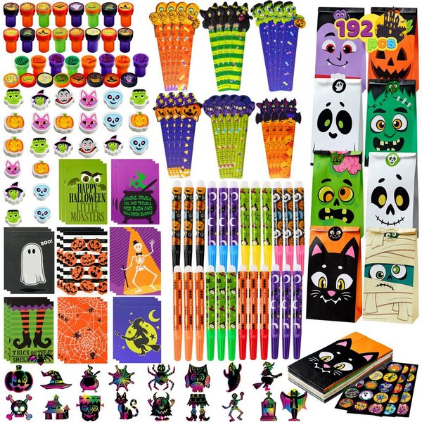 JOYIN Bleistift JOYIN 192-tlg. Halloween Briefpapier Set, für Kinder Party Schule