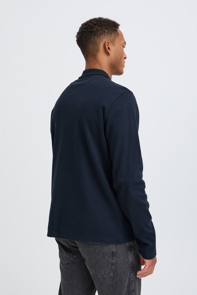 Blend Langarm-Poloshirt BHLEWIS L/S STRUCTURE TEE Baumwollmischung, regular fit – Bild 2 von 5