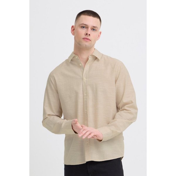 Blend Langarmhemd BHDARIS SLUB L/S Regular Fit, aus Baumwolle, mit Knopfleiste