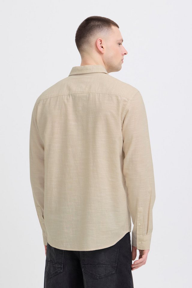 Blend Langarmhemd BHDARIS SLUB L/S Regular Fit, aus Baumwolle, mit Knopfleiste – Bild 2 von 5