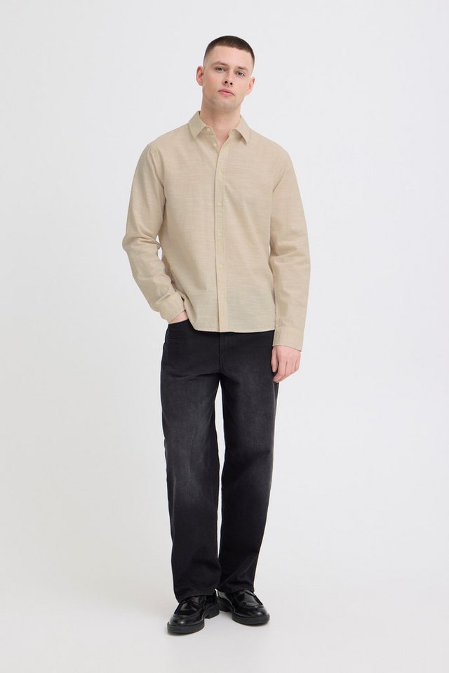 Blend Langarmhemd BHDARIS SLUB L/S Regular Fit, aus Baumwolle, mit Knopfleiste – Bild 4 von 5