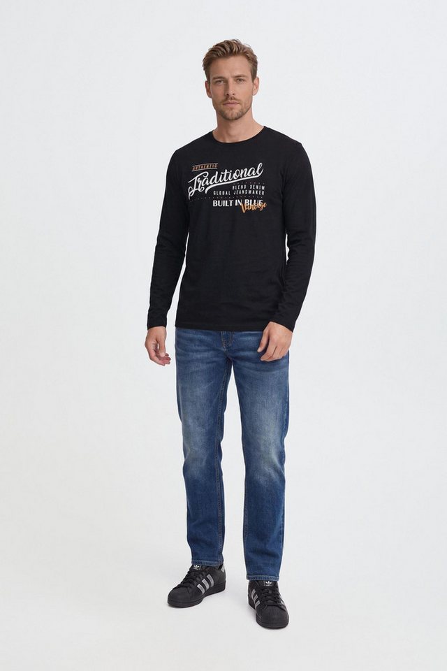 Blend Longsleeve BHDopper Klassisches Langarmshirt mit Rundhalsausschnitt und Print – Bild 3 von 5