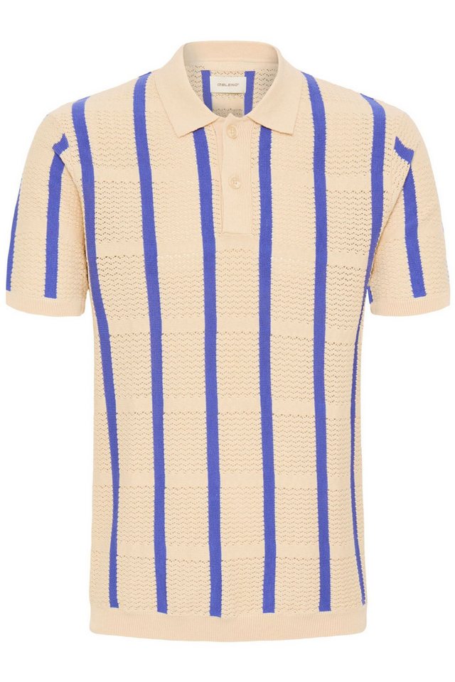 Blend Poloshirt BHDarin Striped Gestreiftes Feinstrick-Poloshirt mit Strickmuster – Bild 2 von 5