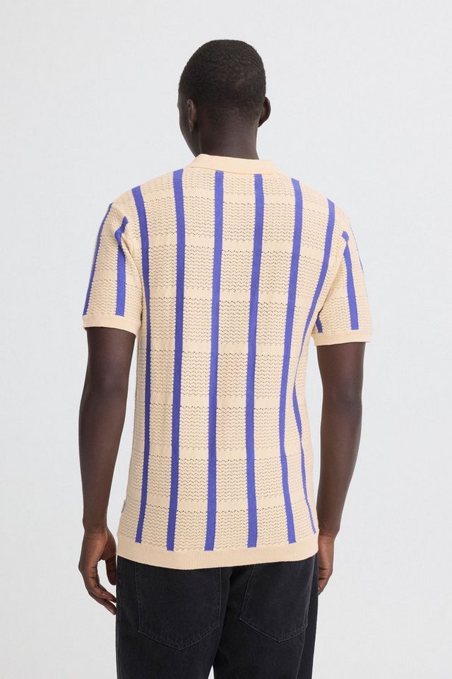 Blend Poloshirt BHDarin Striped Gestreiftes Feinstrick-Poloshirt mit Strickmuster – Bild 4 von 5