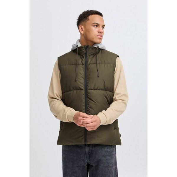 Blend Steppweste BHELWIN vest w. jersey hood Regular Fit, mit Reißverschluss, aus Polyester und Kunstfaser