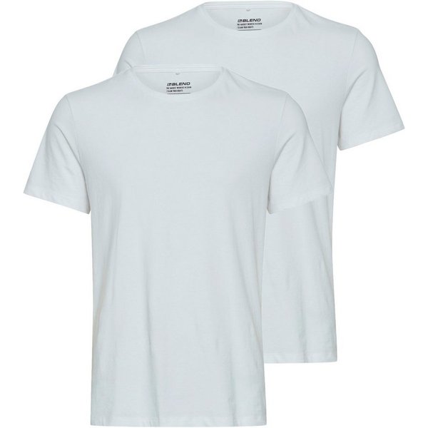 Blend T-Shirt (Packung, 2-tlg) mit Rundhalsausschnitt, im Basic-Stil, aus Baumwollmischung