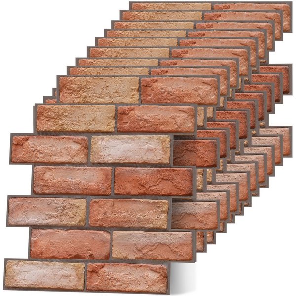 BlingBin 3D Wandpaneel Wandpaneele Selbstklebend Steinoptik Wandfliesen Innenwanddekoration, BxL: 30x30 cm, 0,09 qm, (10er Set, 10-tlg., Küchenrückwand Tapete,W