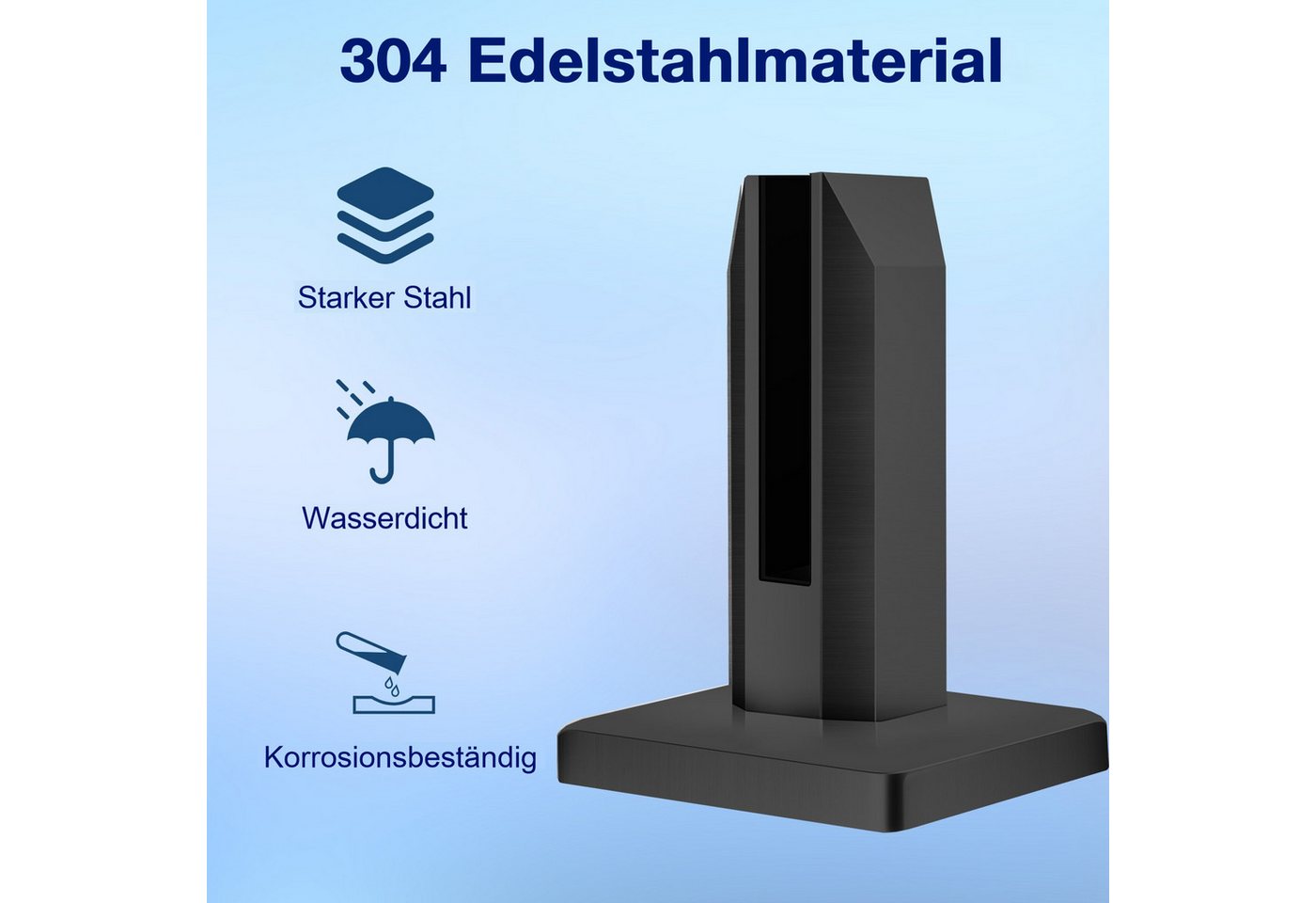 BlingBin Abstandshalter 4 Stück Stehende Glasklemme,304 Edelstahl Glashalter Halterungen (4 Stück, 4-St., für 8-12 mm Glas mit 4 Schrauben,Glasklemmhalter für 0 – Bild 2 von 5