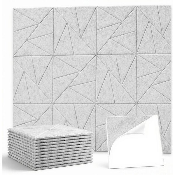 BlingBin Akustikplatte 12 Stück Selbstklebend Quadratische Schallschutz Wand,Schallabsorber, (12er Set, 12-St., 30x30x0,9cm), Akustikplatten Für Schalldämmung W