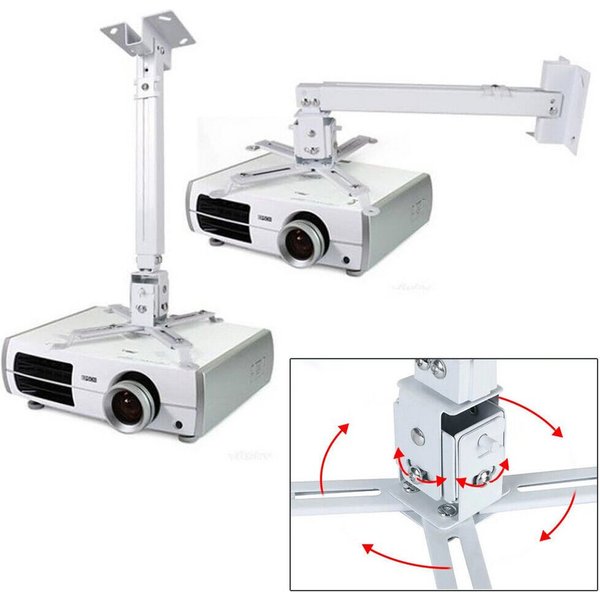 BlingBin Beamer-Deckenhalterung Universal Beamer Deckenhalterung Projektor Deckenbefestigung, (1er Set, 1-tlg., 1er Set, ausziehbar 43-65cm Deckenprojektorhalte