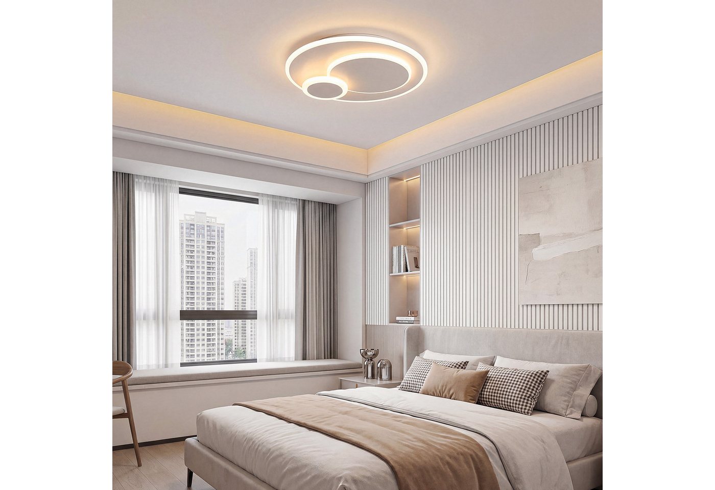 BlingBin Deckenleuchte 23W, 3000K/4500K/6500K Deckenlampe Kinderzimmerlampe, Memory Funktion, LED fest integriert, Warmweiß, Neutralweiß, Kaltweiß, Deck Licht K – Bild 2 von 5