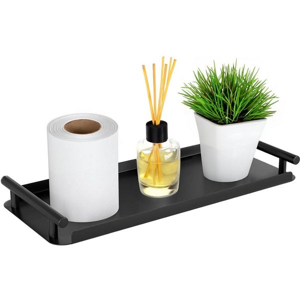 BlingBin Dekotablett Badezimmer Tablett, Ablagetablett, Deko Tablett Rechteckig mit Griff (1er Set, 1 St., Badezimmer-Tablett, dekoratives Tablett für Wohnzimme