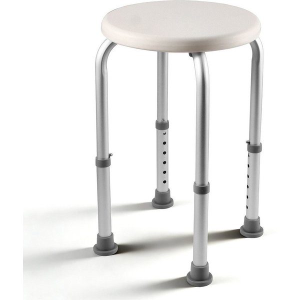 BlingBin Duschhocker Badhocker, höhenverstellbarer Duschstuhl mit Rutschfesten Gummifüßen, belastbar bis 120 kg, 6-Fach Höhenverstellbar (36-54 cm), für ältere 