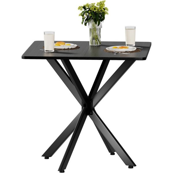 BlingBin Esstisch Küchentisch Quadratisch Esszimmertisch mit Spinnenfuß Kleiner Tisch (1 Stück, 1-St., 80 x 75 cm), für 2-4 Personen für Küche, Esszimmer und Wo
