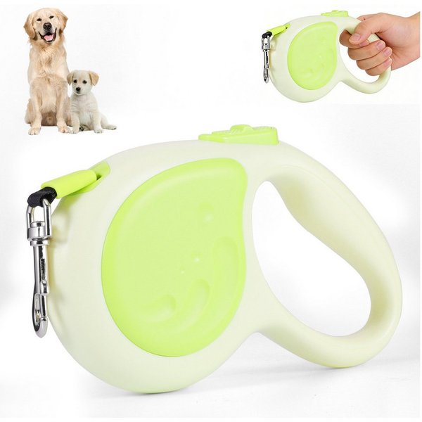 BlingBin Hundeleine Einziehbare 5M Rollleine rutschfeste Laufleinen Ausziehbare Leine, ABS (1 Stück, 1-tlg., 5M), 360°Anti-Verwicklung für Kleine & Mittel Hunde
