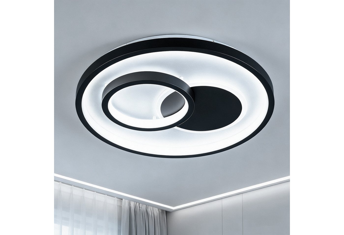 BlingBin LED Deckenleuchte Ø30cm Dimmbar Deckenlampe 30W, Runde 3000LM, 30W, LED fest integriert, Neutralweiß, Warmweiß, Kaltweiße, LED fest integriert, 3000-65 – Bild 2 von 5