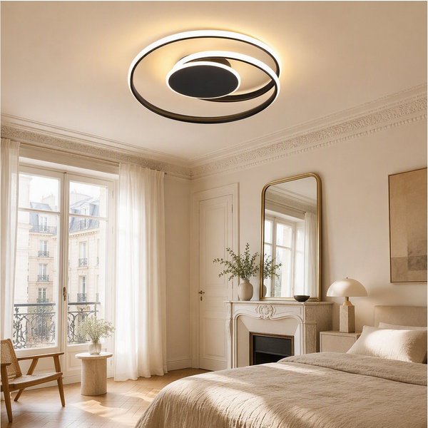 BlingBin LED Deckenleuchte 44W LED Deckenlampe, 3000K Warmweiß Modern, LED fest integriert, Tageslichtweiß, Spiralform aus verschlungenen für Wohnzimmer Küche F