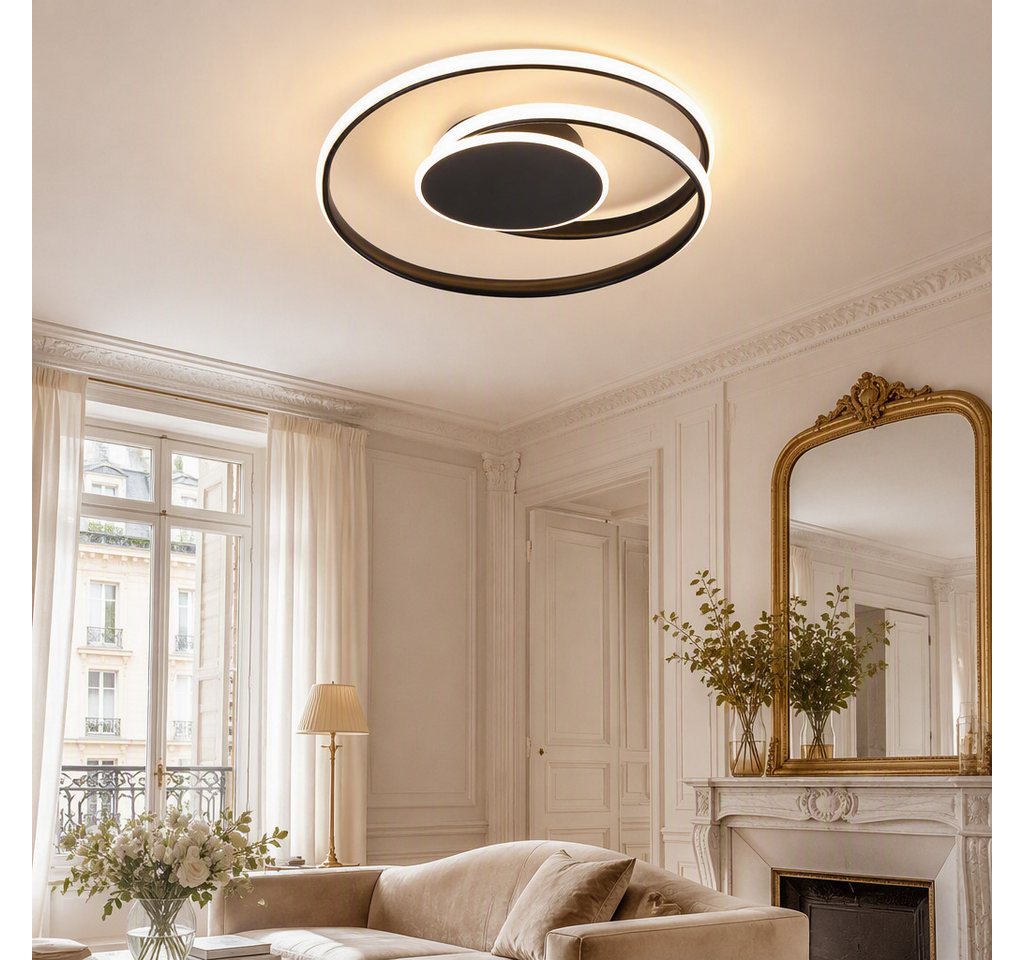 BlingBin LED Deckenleuchte 44W LED Deckenlampe, 3000K Warmweiß Modern, LED fest integriert, Tageslichtweiß, Spiralform aus verschlungenen für Wohnzimmer Küche F – Bild 2 von 5