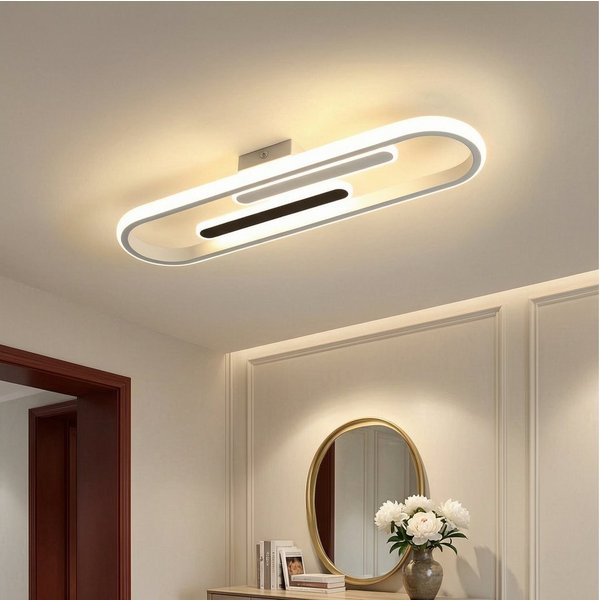 BlingBin LED Deckenleuchte 47cm Deckenlampe 29W 3400 lm warmweiß moderne LED Lampe, LED fest integriert, Tageslichtweiß, für Esstisch, Wohnzimmer und Büro