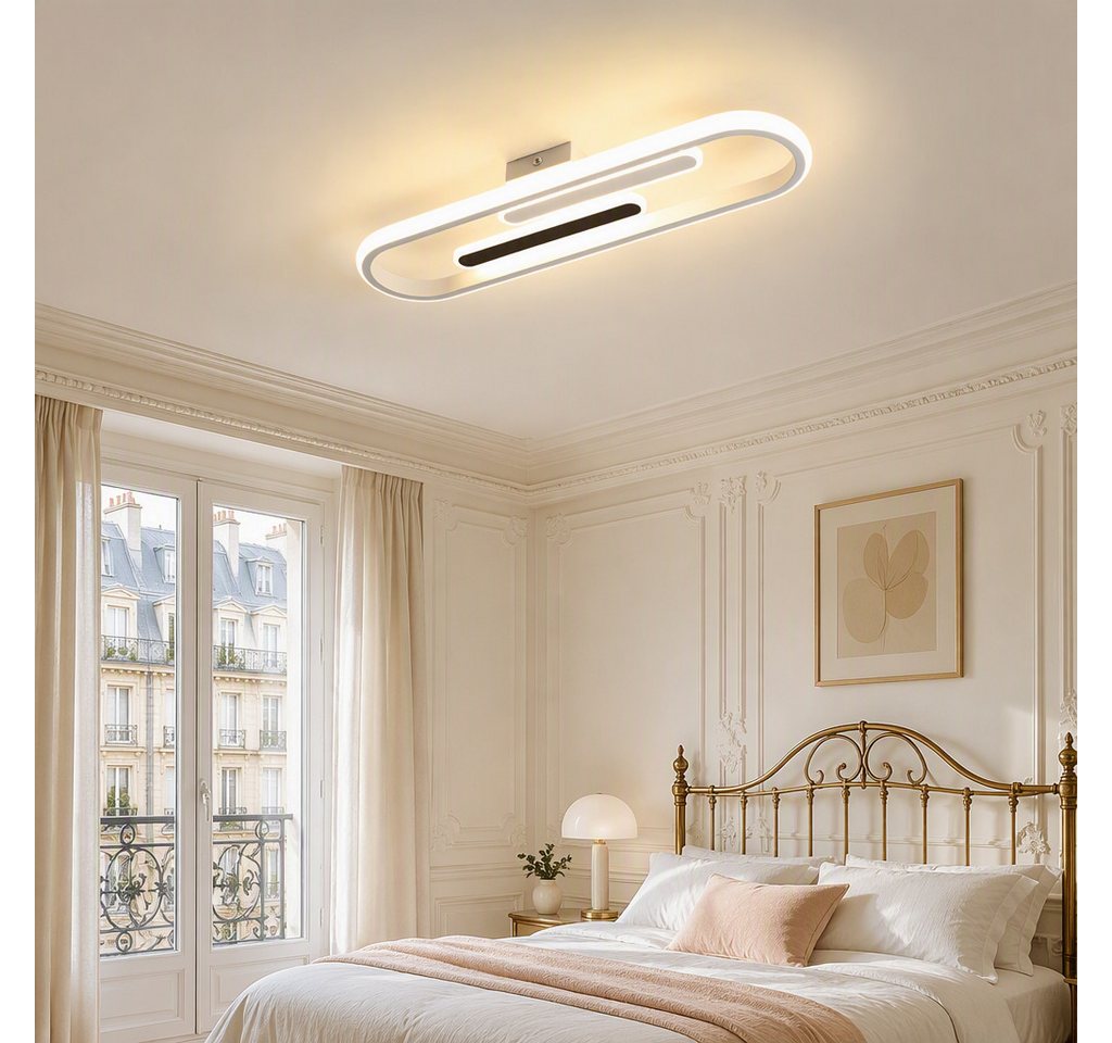 BlingBin LED Deckenleuchte 47cm Deckenlampe 29W 3400 lm warmweiß moderne LED Lampe, LED fest integriert, Tageslichtweiß, für Esstisch, Wohnzimmer und Büro – Bild 2 von 5