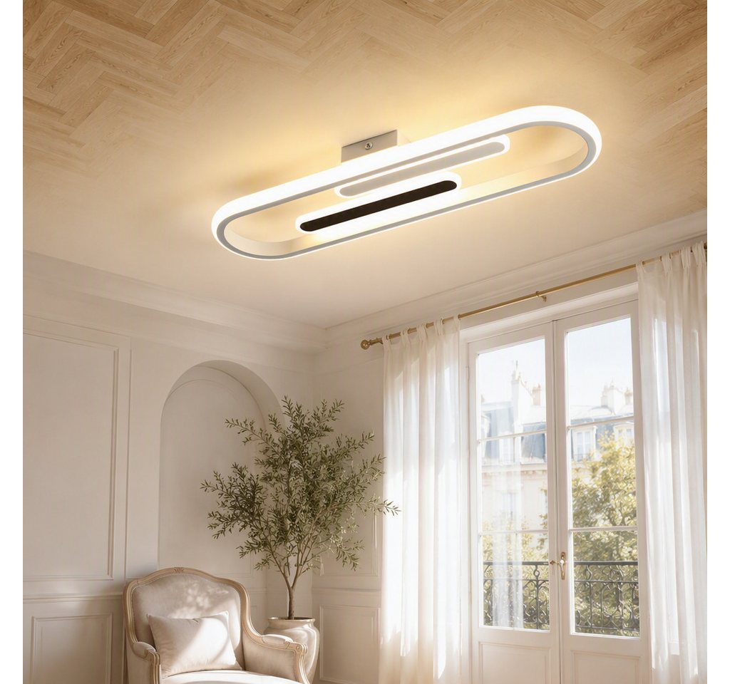 BlingBin LED Deckenleuchte 47cm Deckenlampe 29W 3400 lm warmweiß moderne LED Lampe, LED fest integriert, Tageslichtweiß, für Esstisch, Wohnzimmer und Büro – Bild 3 von 5