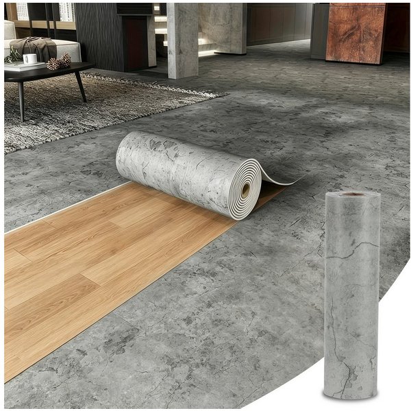 BlingBin Möbelfolie Selbstklebende abziehbare Folie mit Beton-Rissoptik in Grau 40×300 cm, (1 Stück, 1St.}, 40x300cm), Zement-Optik für Möbel, Küchenrückwände u