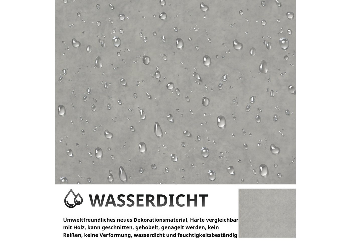 BlingBin Möbelfolie Selbstklebende abziehbare Folie mit Beton-Rissoptik in Grau 40×300 cm, (1 Stück, 1St.}, 40x300cm), Zement-Optik für Möbel, Küchenrückwände u – Bild 3 von 5